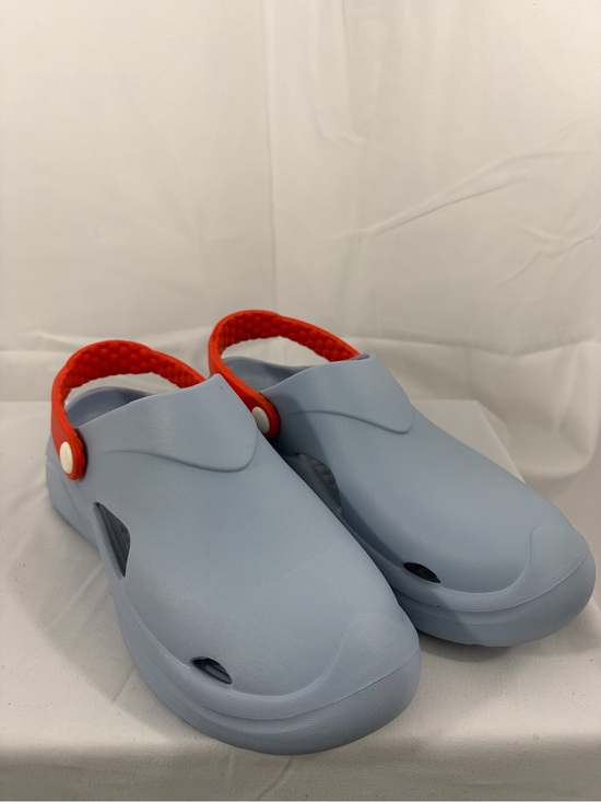 Joybees Shoes - NWT Joybees Women’s Size 10W Light Blue Clog Sandals with Orange Strap